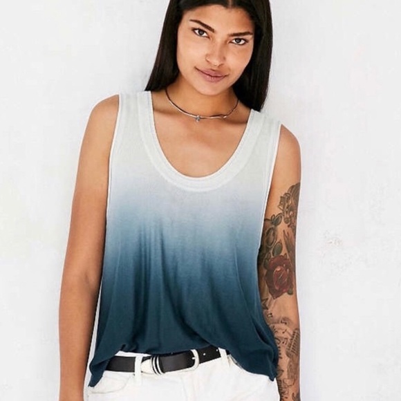 Urban Outfitters Tops - Silence + Noise | Turquoise Ombré Knit Tank